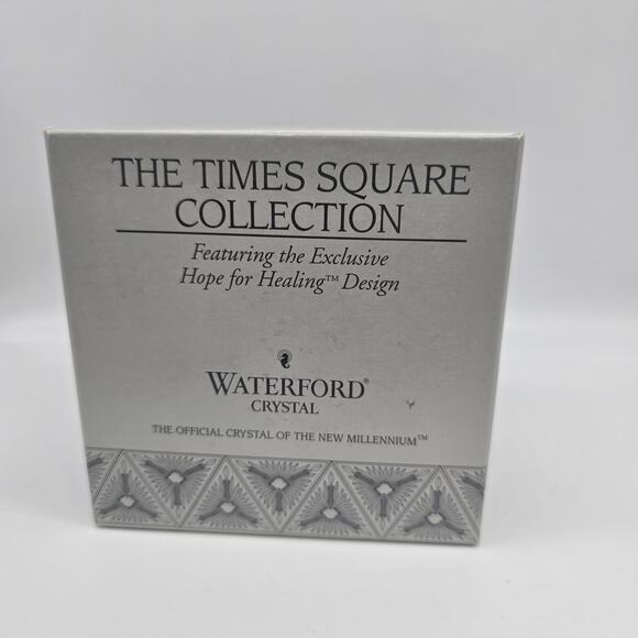 Waterford Crystal 2002 Hope for Healing Times Square Ball Ornament With Box - Picture 6 of 6